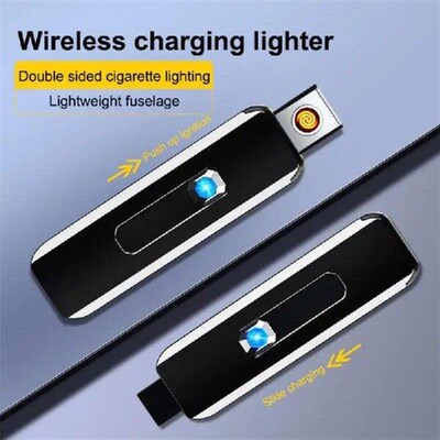 USB Push-up Button Lighter Double-sided Point USB