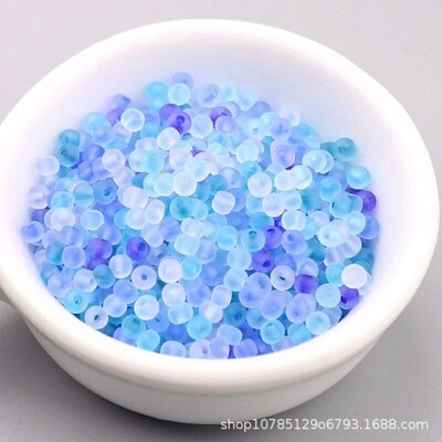 150pcs 3mm Transparent Frosted Glass Bead 8/0 Loose Spaced S