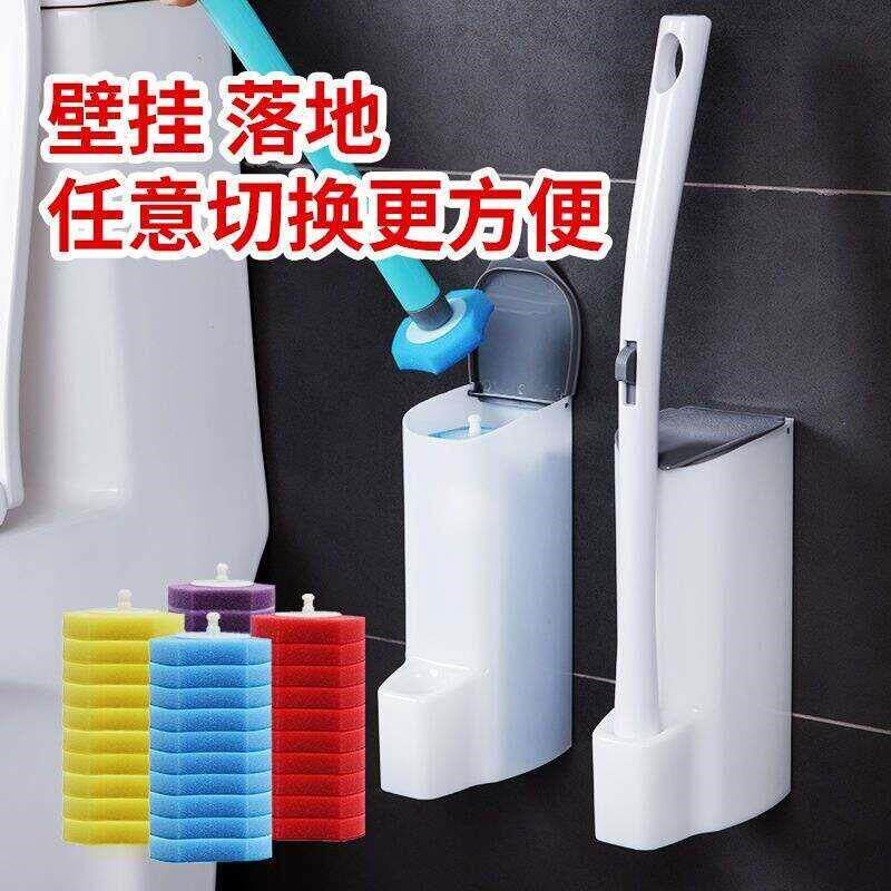 DispoEsable toilet brush household no dead angle Vtoilet d - 实物图