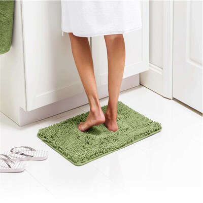 Long Hair Chenille Mat TPR Anti-Slip Bottom Bathroom Absorbe