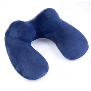 U-Shape Travel Pillow for Airplane Inflatable Neck Pillow Tr