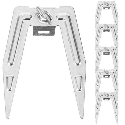6 Sets Accessories Stainless Steel Rotating Roasting Fork