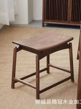 中实木方凳客厅换凳榆木木元宝原马鞍板65457凳卧室凳子鞋式凳家