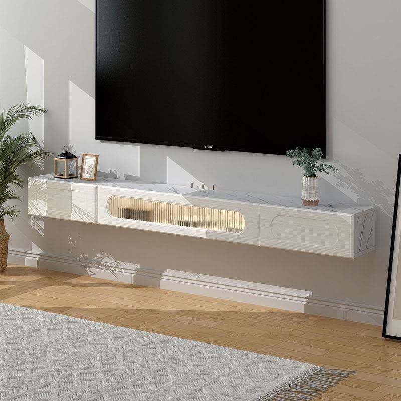 悬空实木电组视柜小型茶几客厅合壁DZB挂电视柜白色悬浮收纳储户