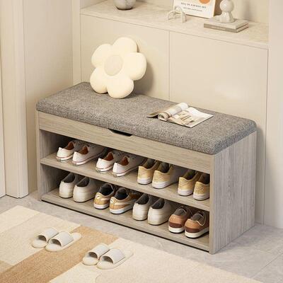 口换鞋凳家用门鞋架可门坐入户鞋柜坐储凳一QCE体进物凳子实木穿