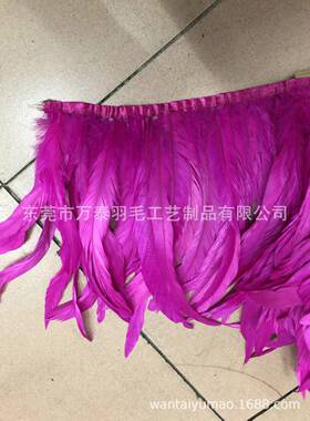 厂家应3鸡0-色35AGGc供m脱鸡尾毛布边尾布边鸡毛鸡尾羽毛染色鸡毛