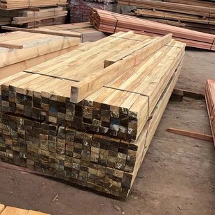 方木防腐木实木板材红松木料木梁木板方柱枕木建筑木方木条千斤顶