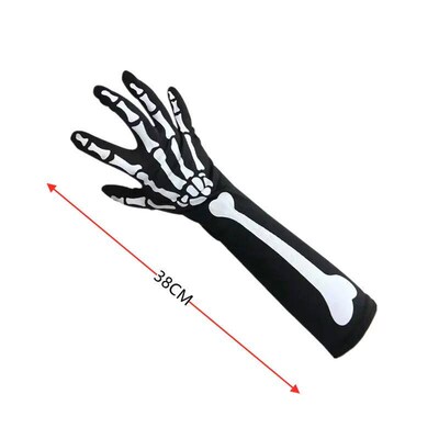 Halloween Skeleton Gloves Costume Spooky Grim Reaper Mask