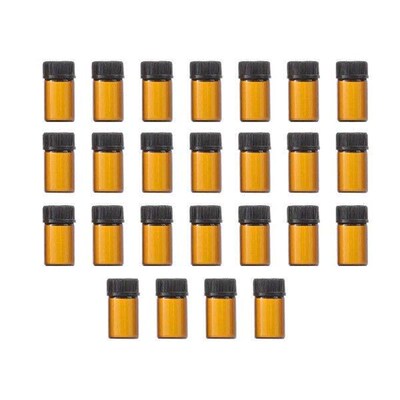 25Pcs Empty Glass Vials with Inner Stopper Refillable Small