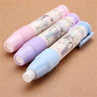 fashion students pen shape eraser cute rubber stationery kid