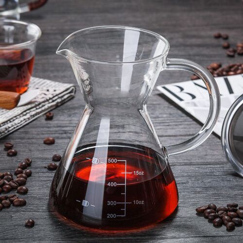 Sharing Pot 500ml Glass ffee Pot Hand-pour ffee Pot ffee Set