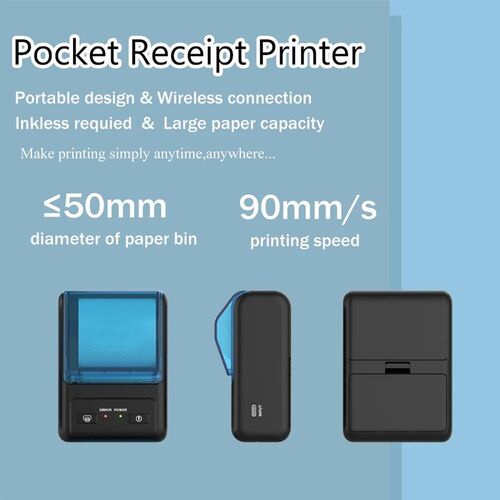 Handheld Receipt Printer 58mm Wireless Mini Thermal Printer