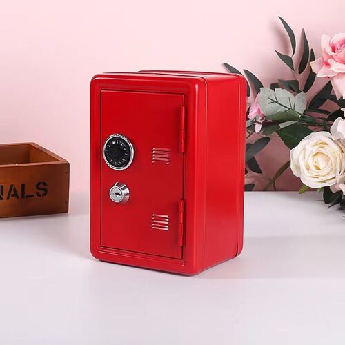 Childrens money jar box storage metal with lock儿童存钱罐跨