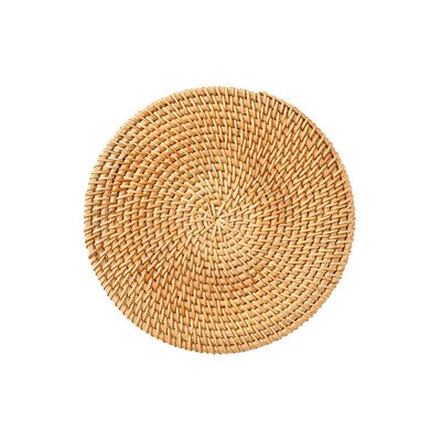 Woven rattan heat-insulating mats for home use, designed to