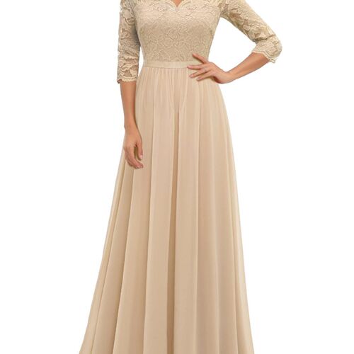 Womens Long Dress Evening Party Wedding Vintage Elegant
