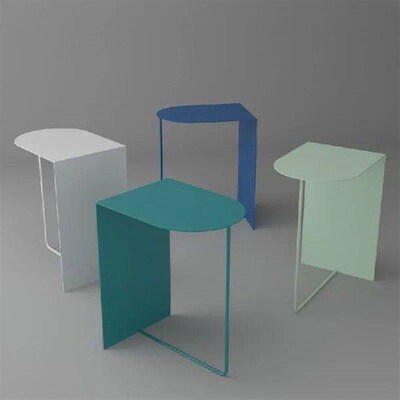 Iron side table modern minimalist creative small coffee