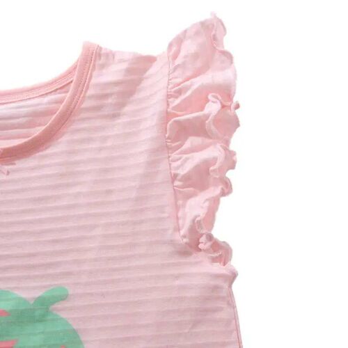 Loose Cotton Soft Nightgowns for Kids Girls Strawberry Print