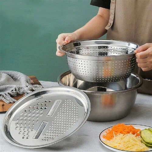 3 In 1 Multifunctional Vegetable Washing Bowl with Drain