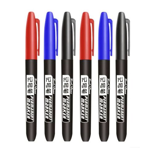 3 pcs/Set Permanent Marker Pen Waterproof Ink Fine Point Bla