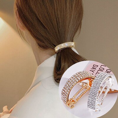 Fashion Girl Metal Rhinestone Hair Clips For Women Hair Barr