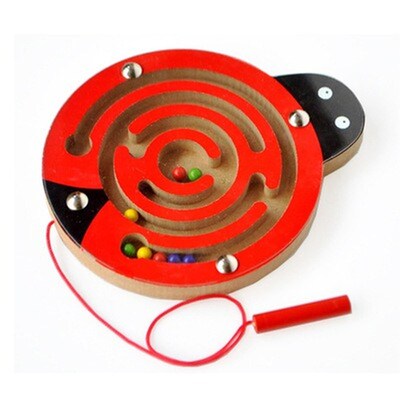Wooden Magnetic Track Maze Toy Cute Animal Wooden Toy Brain
