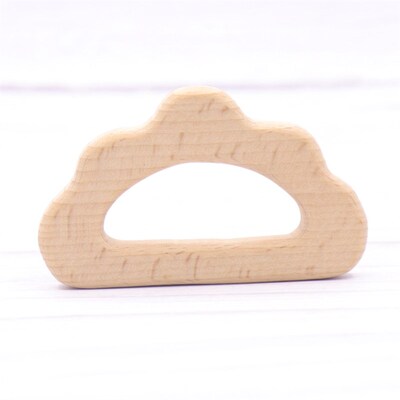 1pcs Baby Animal Natural Beech Teething Wooden Teether Roden
