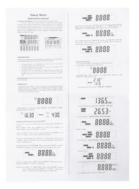 Easy to Read  Electricity Usage Meter Household Kilowatt Wat