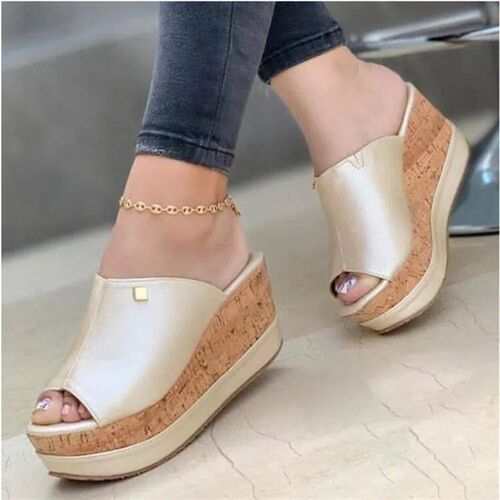Wedge Slippers Women Shoes 2024 Summer Peep Toe Sandals Fash
