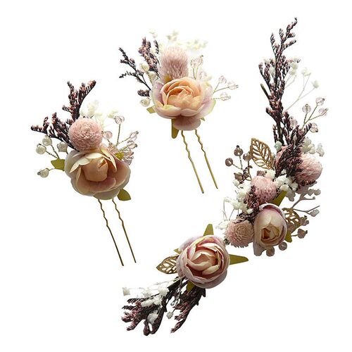 Bride Mori Headdress Dry Lace princess flower Hair Pinch Set