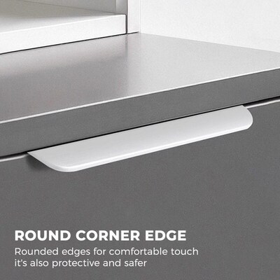 White Hidden Cabinet Pulls Drawer Knobs Long Pull Hidden跨境