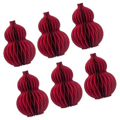 6Pieces Chinese New Year Gourd Lanterns Stylish Paper