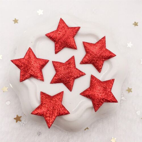 200pcs 20mm Padded Cloth Pretty Mini Star Appliques Wedding