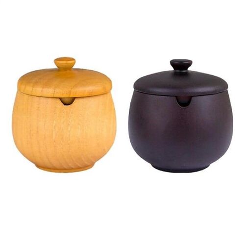 Kitchen Accessories Wooden Spice Pepper Box Salt Cellar