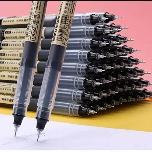 10Pcs High Quality Needle Type Gel Pen Straight Liquid Ballp
