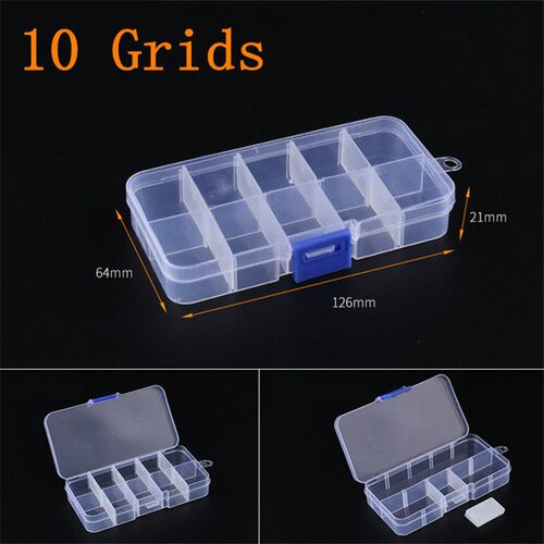 Adjustable 3-36 Grids Compartment Plastic Storage Box Jewelr