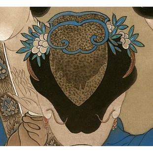 1:1唐寅王蜀宫妓四美图唐伯虎仕女图挂画高清复制客厅仿古装饰画