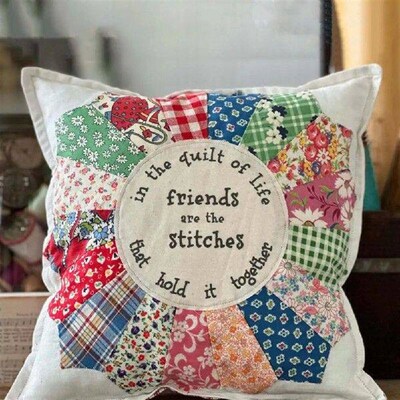 Car Pillow Vintage Lace Friendship Quotes Throw Pillow for