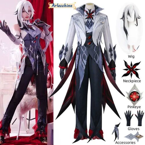 Arlecchino The Knave Cosplay Costume Genshin Impact  Fatui
