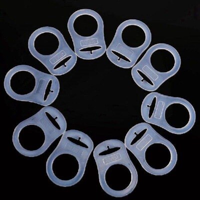 60 Pcs Button Silicone Ring Mam Pacifier Holder Mannequin