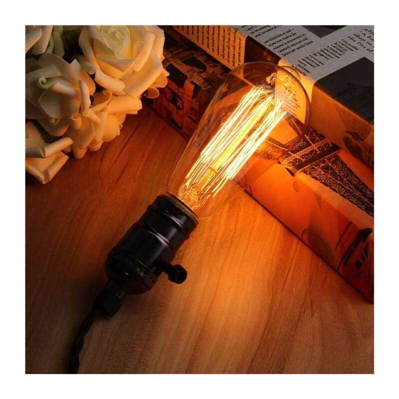 Vintage Edison Bulb E27 Incandescent Light Retro Lamp 60W Tu - 实物图