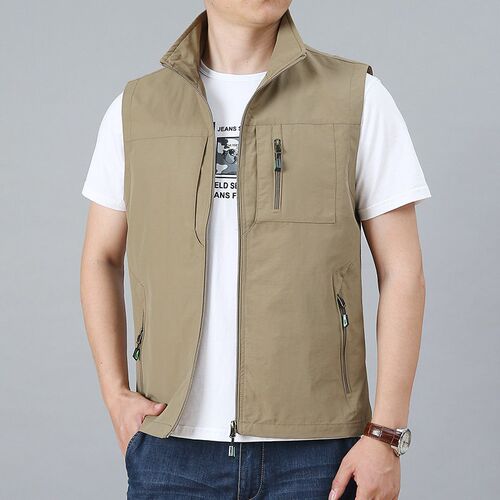 Mens Middle-aged And Elderly Quick-drying Vest Outdoor Mult