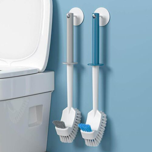 Wall-mounted Plastic Long Handle Toilet Brush Set for Home C