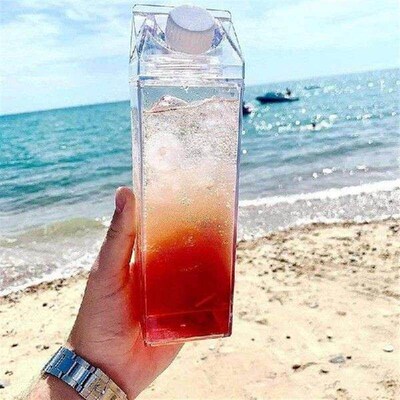 Milk Carton Water Bottles Square Portable Cup Water Bottle