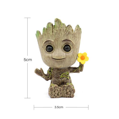 Cute  Avengers Groots Mini Figure Pen Holder  Flower Pot Ani