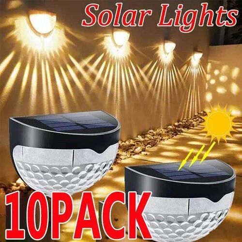 1-10Pack LED Solar Light Outdoor Wall Lamps Energy Garden La