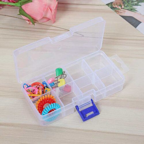 Detachable 8-cell plastic storage box 8 transparent diy elec