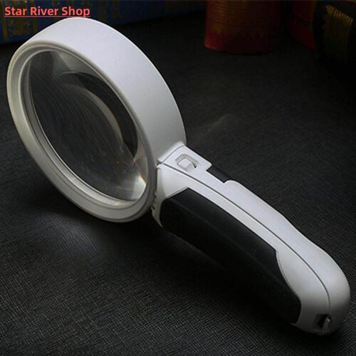 20 Times Optical Magnifying Glass With LED Lights Diameter 8