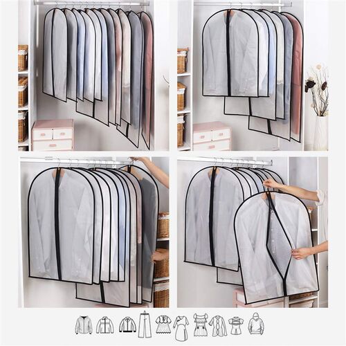 5/10Pcs Top Clothes Dust Cover Hanging Garment Bag Suit Case