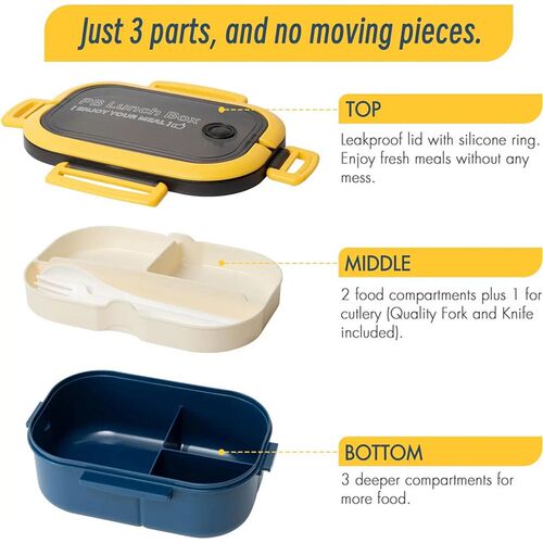 Portable Lunch Box For Kids Compartments Microwae Bento Lunc