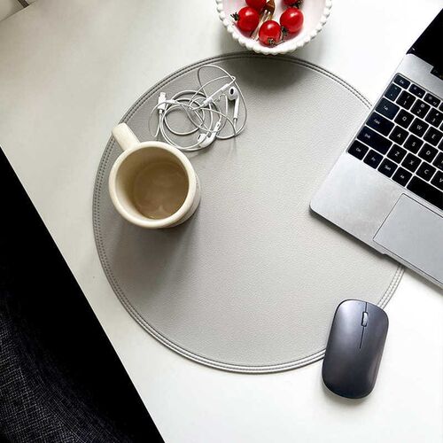Imitation leather placemat, 38cm round plate cushion餐垫
